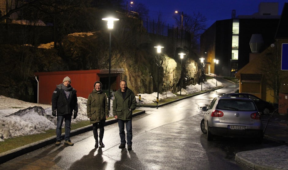Prøveområdet med ny armatur